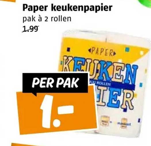Paper keukenpapier pak à 2 rollen
