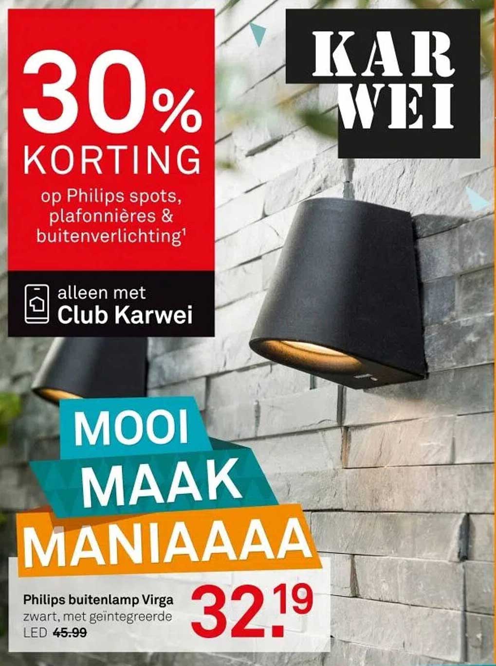 Philips buitenlamp Virga zwart, met geïntegreerde LED