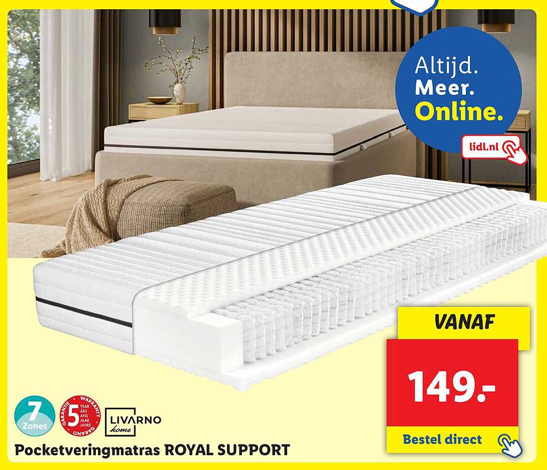Pocketveringmatras ROYAL SUPPORT