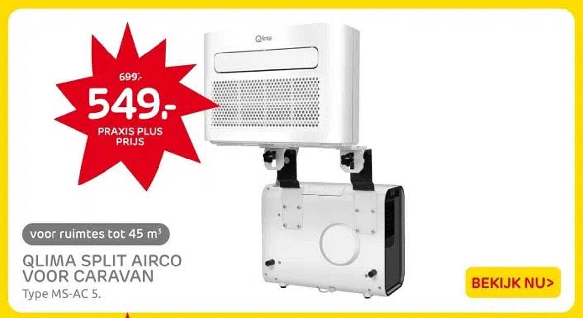 QLIMA SPLIT AIRCO VOOR CARAVAN Type MS-AC 5