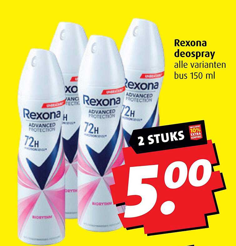 Rexona deospray alle varianten bus 150 ml