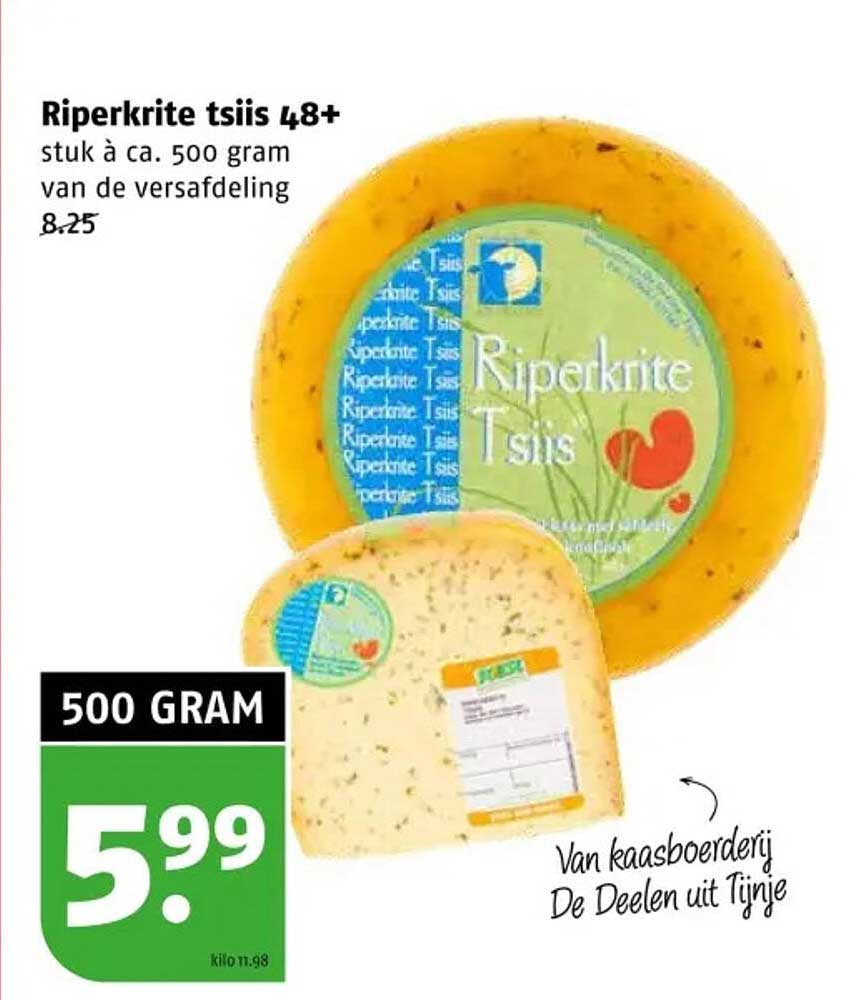 Riperkrite tsiis 48+ stuk à ca. 500 gram van de versafdeling