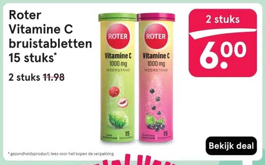 Roter Vitamine C bruistabletten 15 stuks