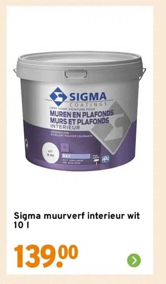 Sigma muurverf interieur wit 10 l