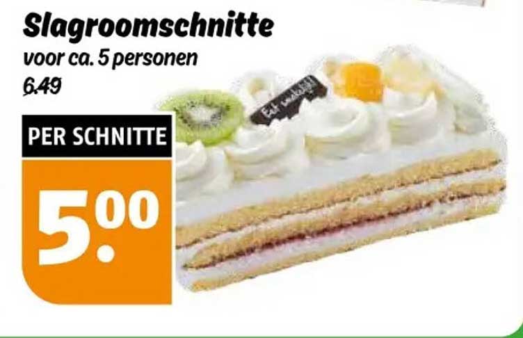 Slagroomschnitte voor ca. 5 personen