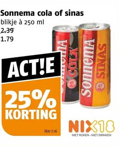 Sonnema cola of sinas blijkje à 250 ml