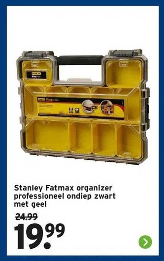 Stanley Fatmax organizer professioneel ondiep zwart met geel