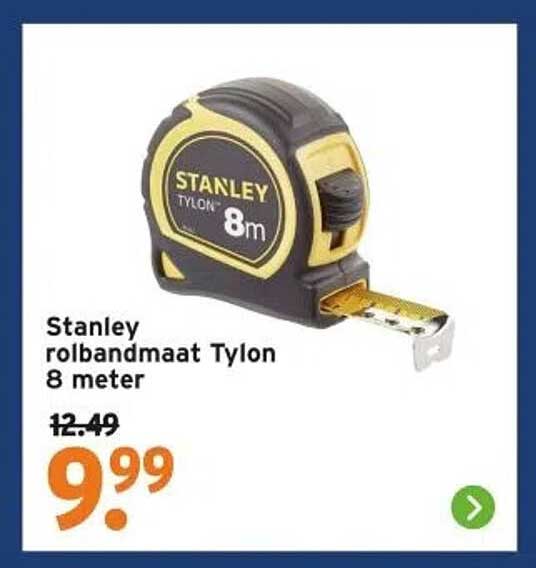 Stanley rolbandmaat Tylon 8 meter