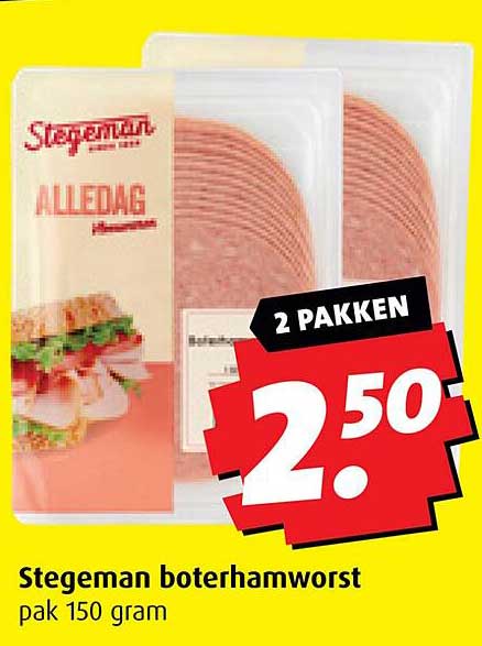 Stegeman boterhamworst pak 150 gram
