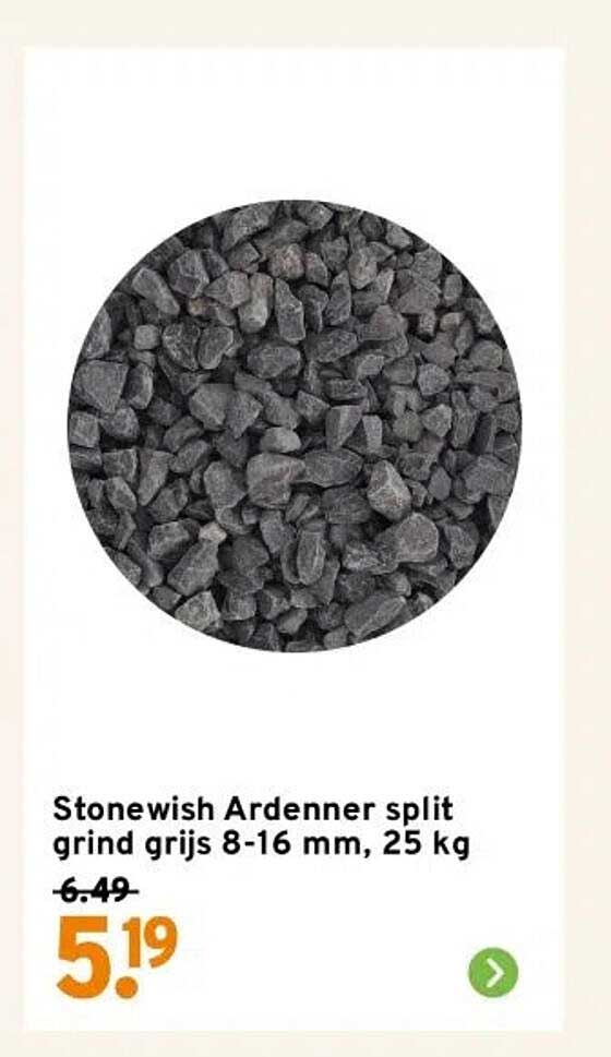 Stonewish Ardenner split grind grijs 8-16 mm, 25 kg