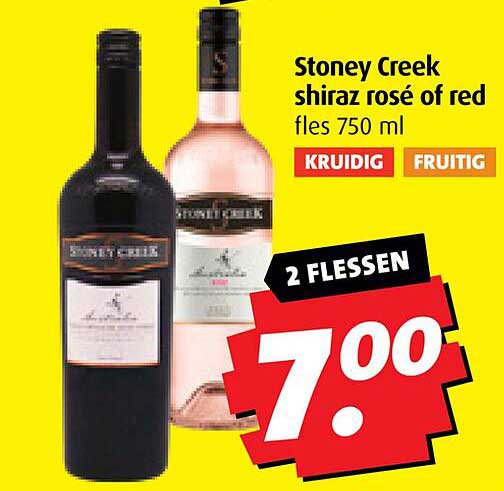 Stoney Creek shiraz rosé of red fles 750 ml