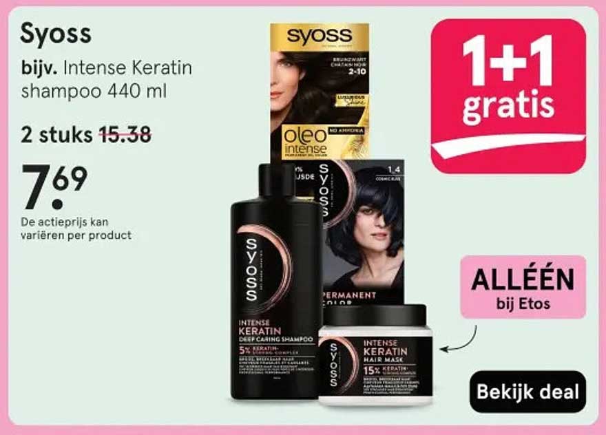 Syoss bijv. Intense Keratin shampoo 440 ml
