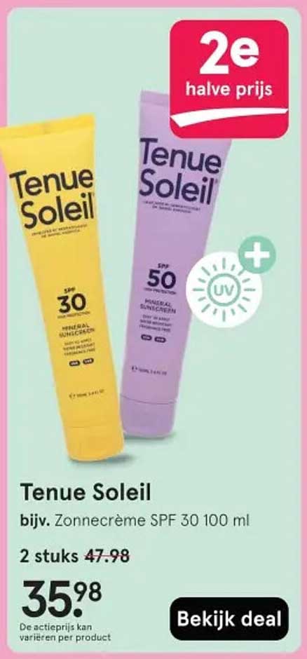Tenue Soleil bijv. Zonnecrème SPF 30 100 ml