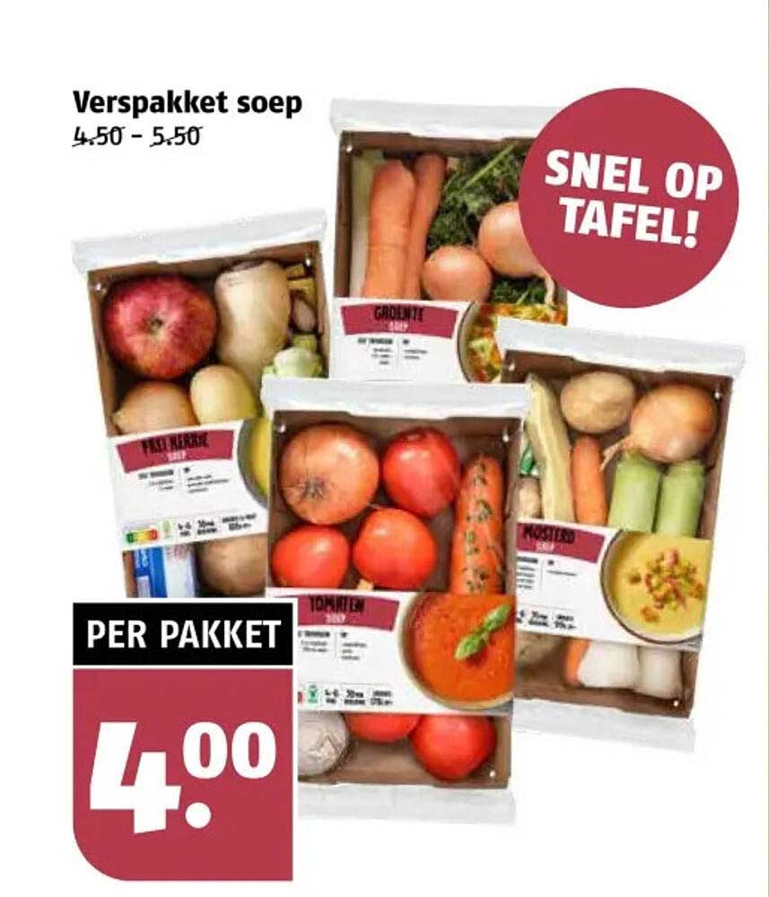 Verspakket soep