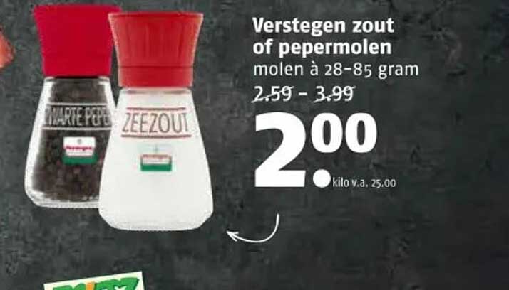 Verstegen zout of pepermolen