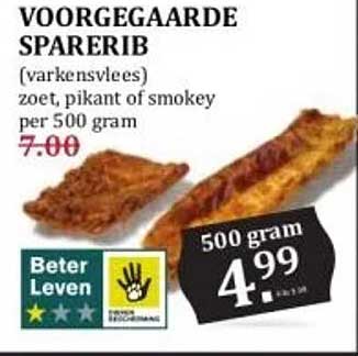 VOORGEGAARDE SPARERIB (varkensvlees)