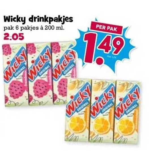Wicky drinkpakjes