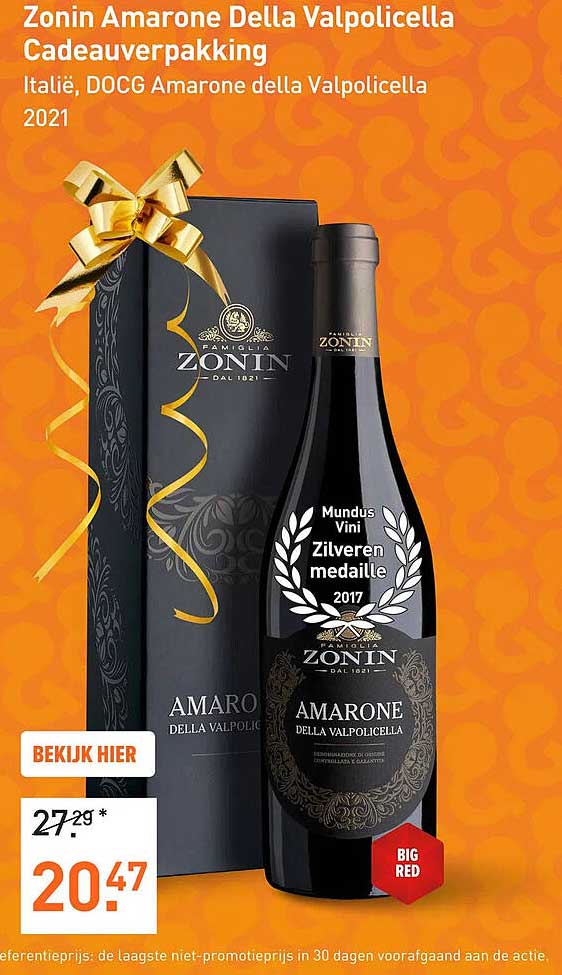 Zonin Amarone Della Valpolicella Cadeauverpakking