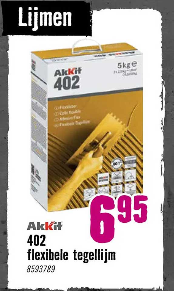 AkKit 402 flexibele tegellijm