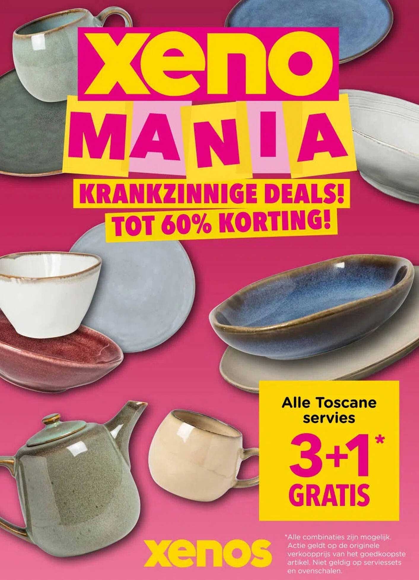 Alle Toscane servies 3+1 gratis