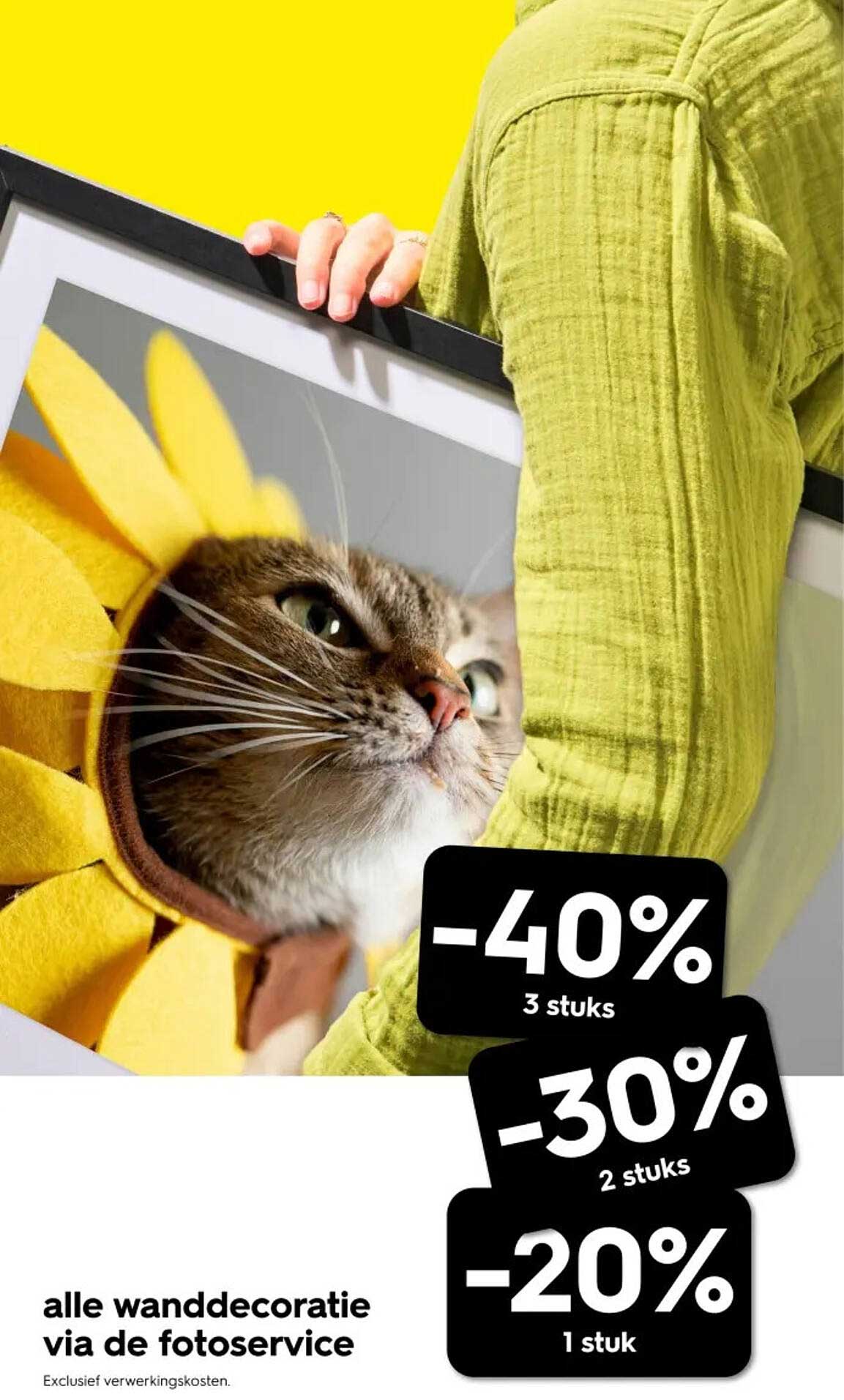 alle wanddecoratie via de fotoservice -40% 3 stuks -30% 2 stuks -20% 1 stuk