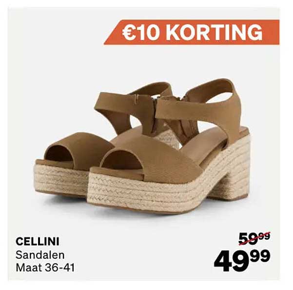 CELLINI Sandalen Maat 36-41 €10 KORTING