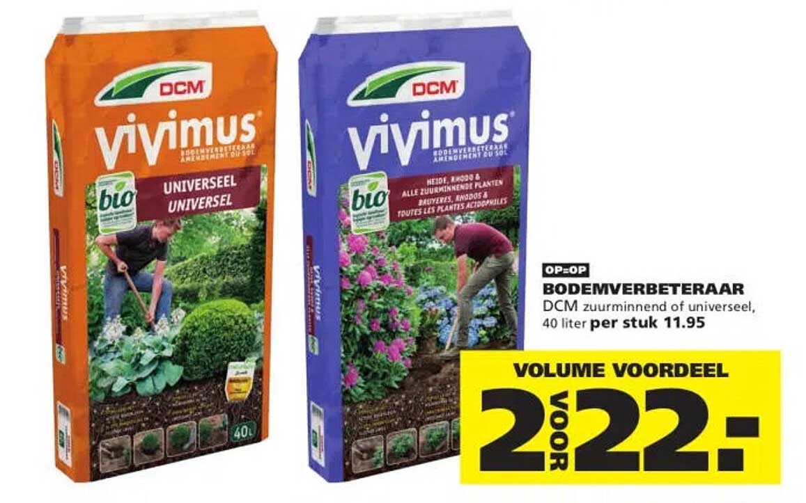 DCM Vivimus bodembemeteraar universeel 40 liter per stuk VOLUME VOORDEEL 2 voor 22,-