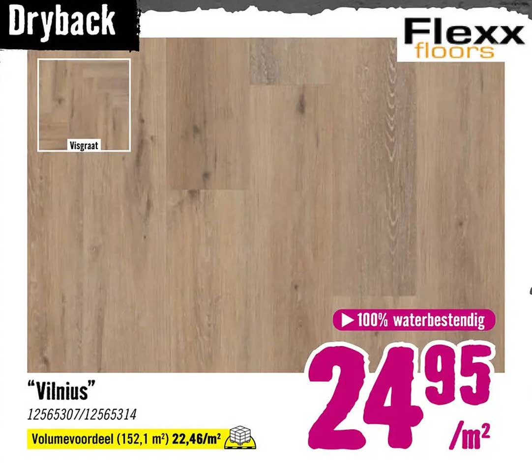 Dryback Flexx floors "Vilnius" 100% waterbestendig