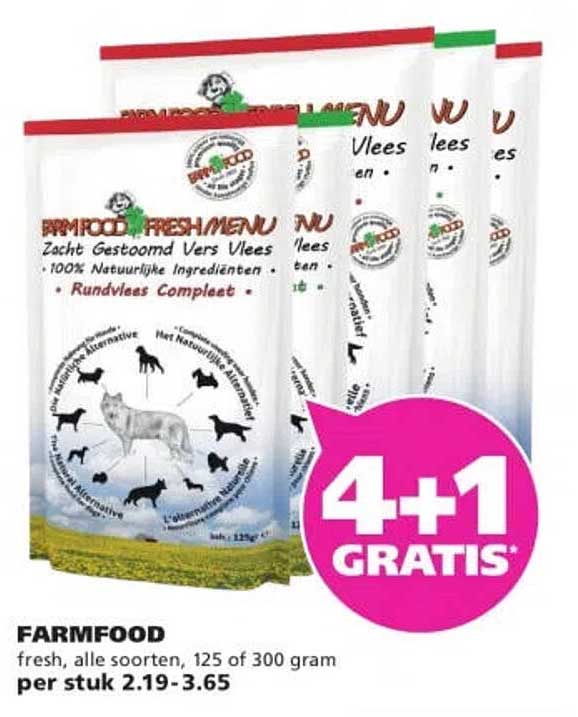 FARMFOOD fresh, alle soorten, 125 of 300 gram 4+1 GRATIS