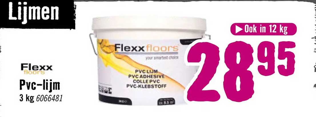 Flexx floors Pvc-lijm 3 kg 6066481 Ook in 12 kg