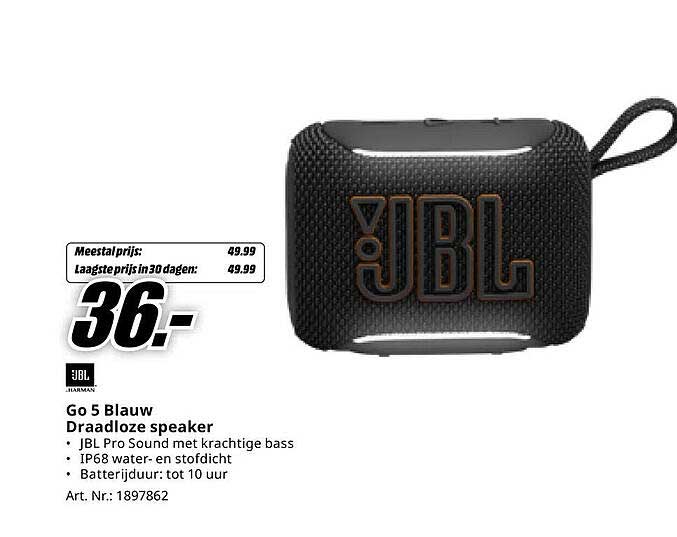 Go 5 Blauw Draadloze speaker