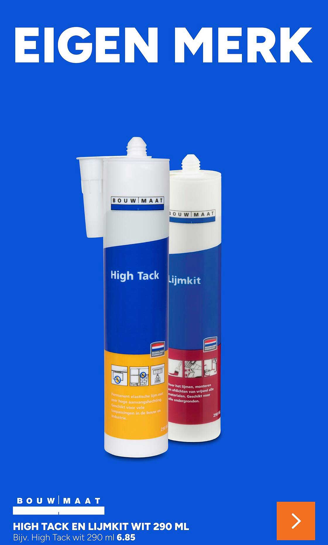 HIGH TACK EN LIJMKIT WIT 290 ML