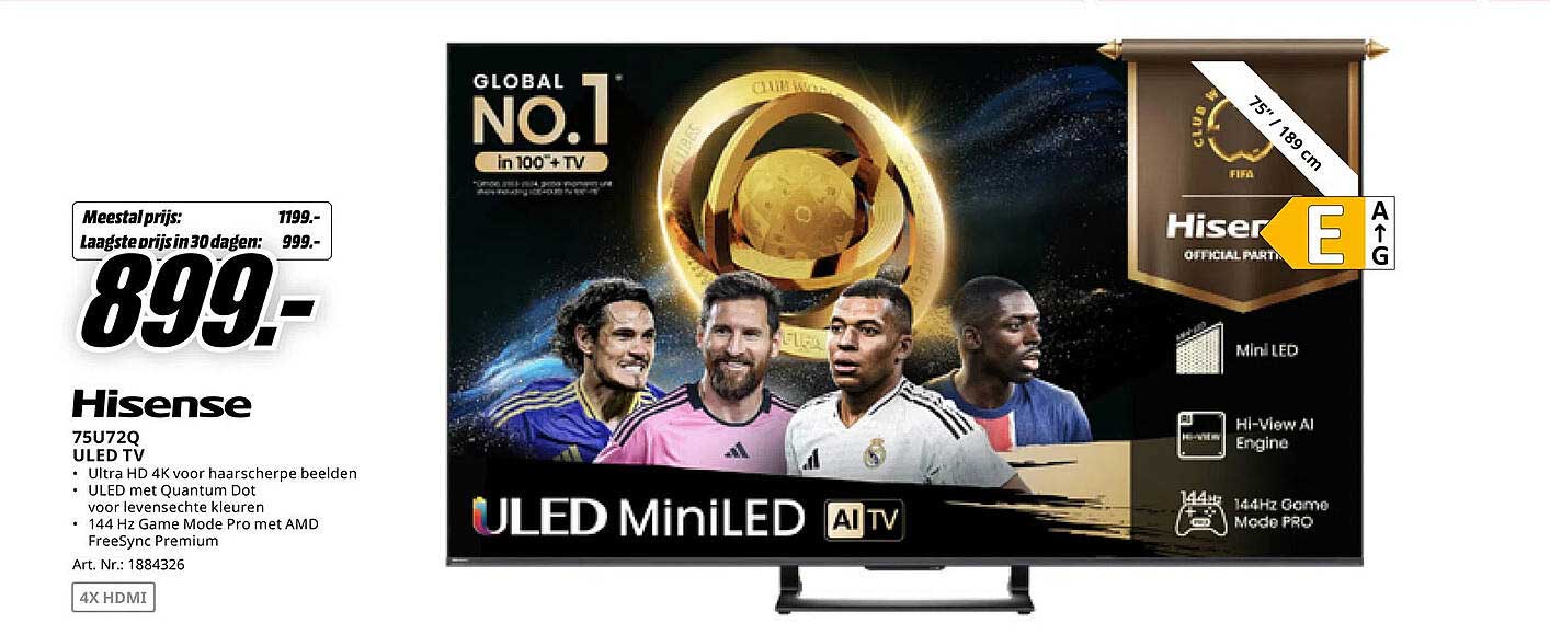 Hisense 75U72Q ULED TV