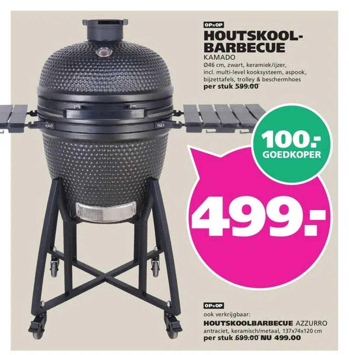 HOUTSKOOL-BARBECUE KAMADO OP=OP