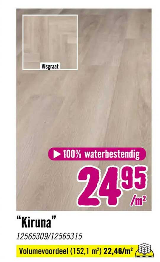 Kiruna Visgraat 100% waterbestendig
