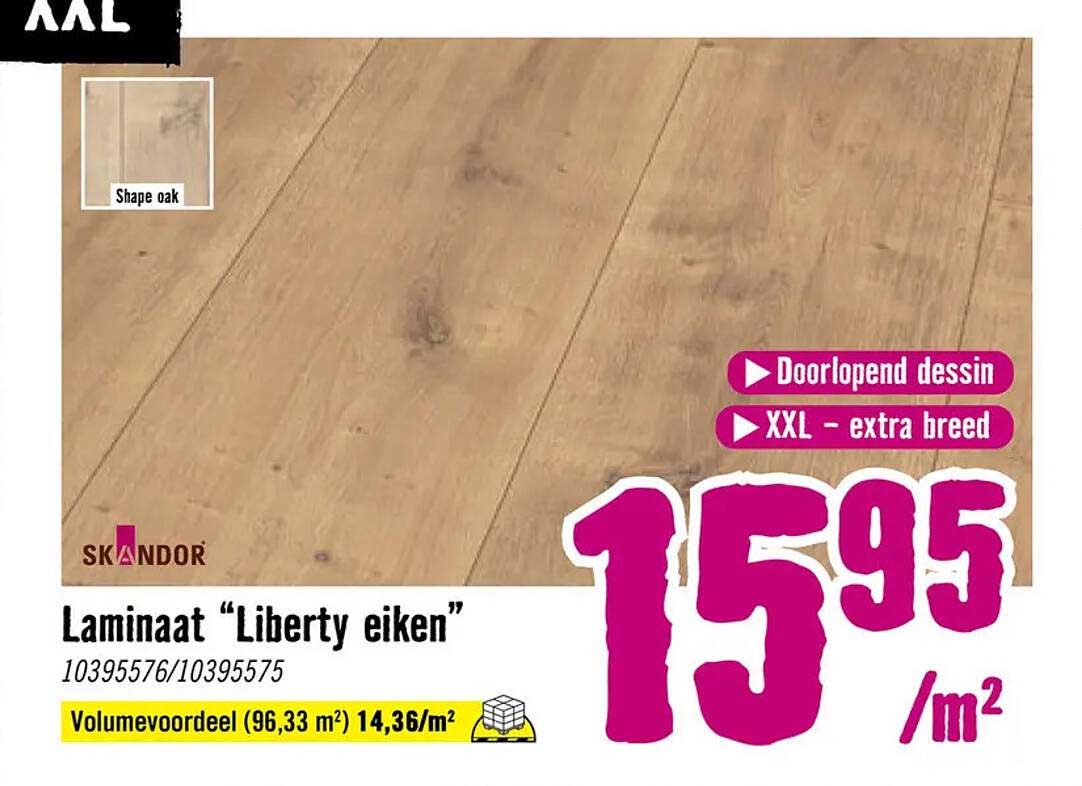 Laminaat “Liberty eiken” Doorlopend dessin XXL – extra breed