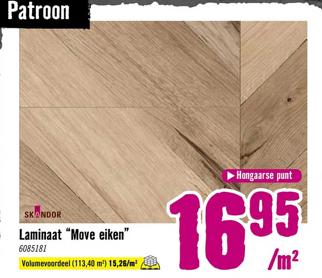 Laminaat “Move eiken” Hongaarse punt