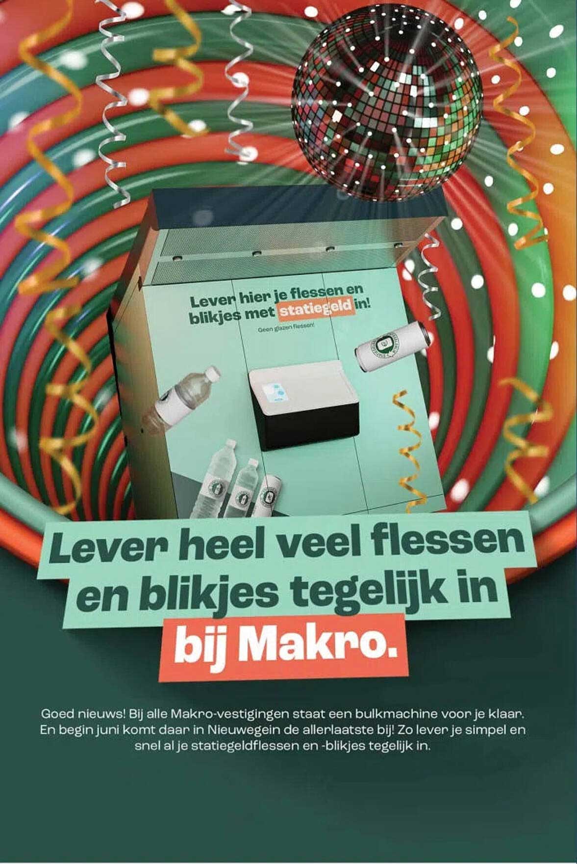Lever heel veel flessen en blikjes tegelijk in bij Makro.