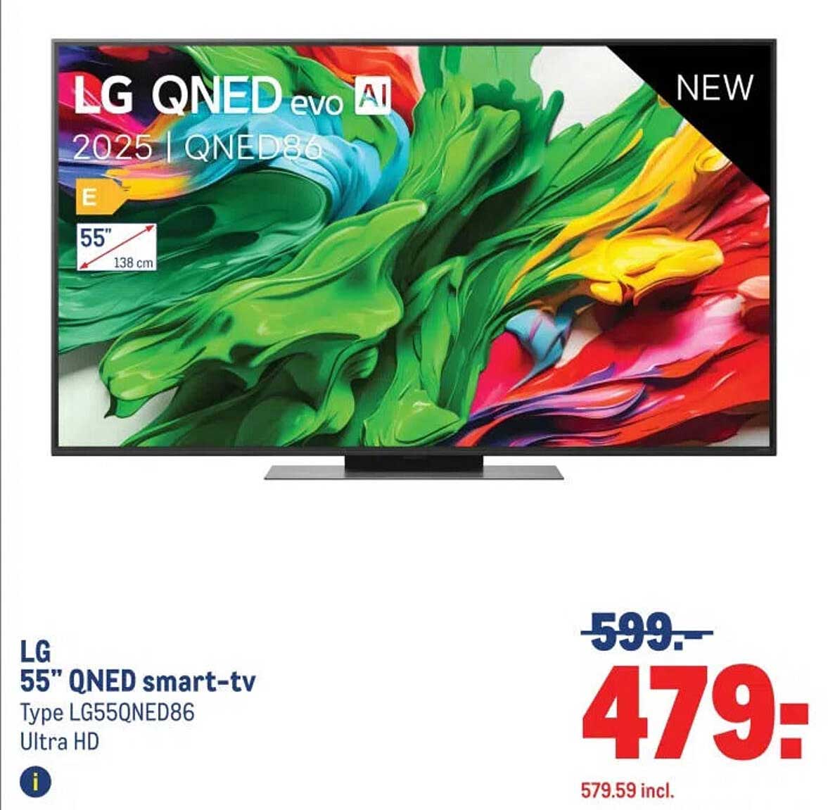 LG 55" QNED smart-tv Type LG550NED86 Ultra HD