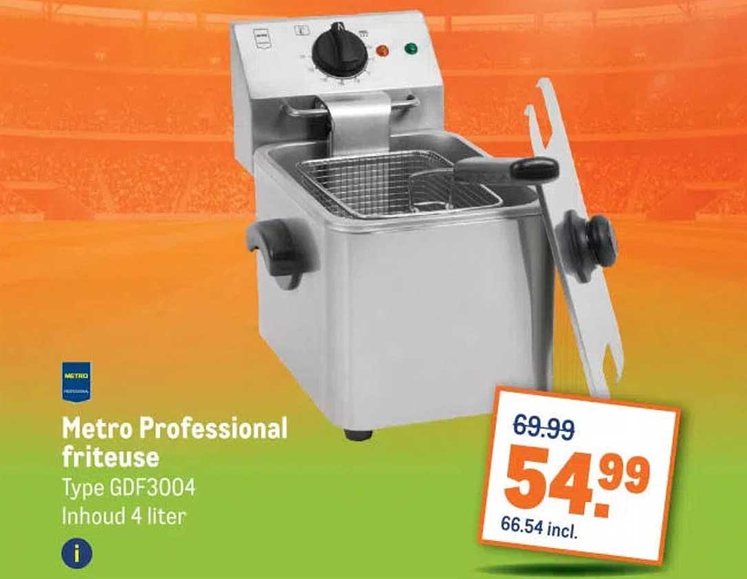 Metro Professional friteuse Type GDF3004 Inhoud 4 liter