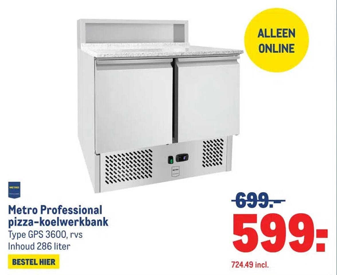 Metro Professional pizza-koelwerkbank
