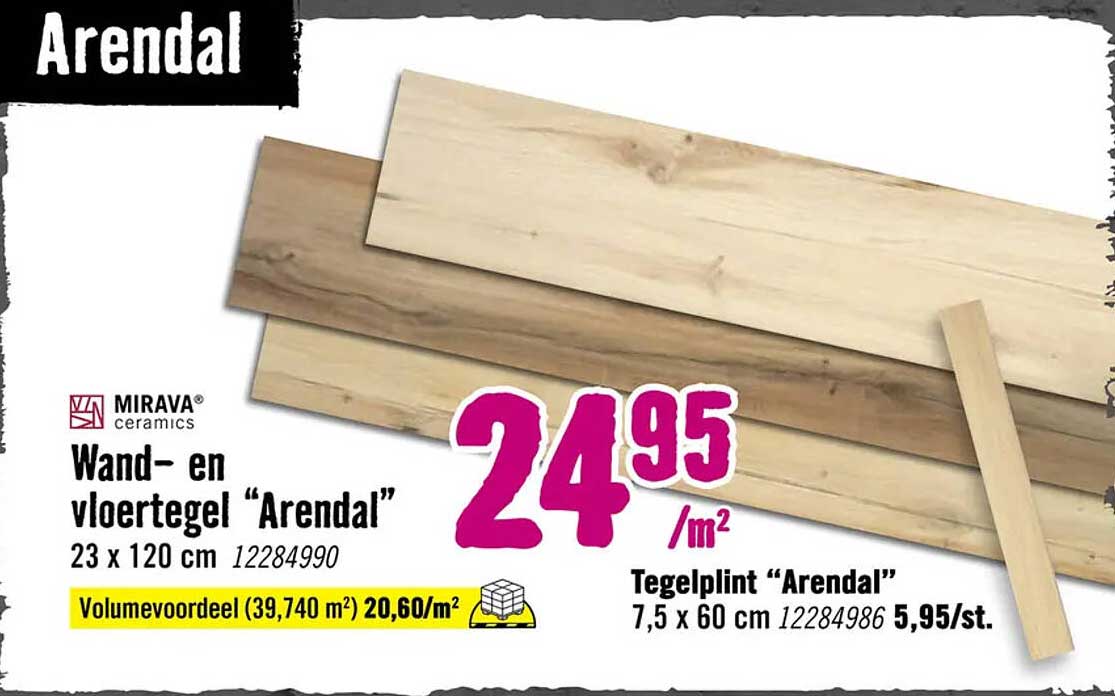 Mirava ceramics Wand- en vloertegel “Arendal”