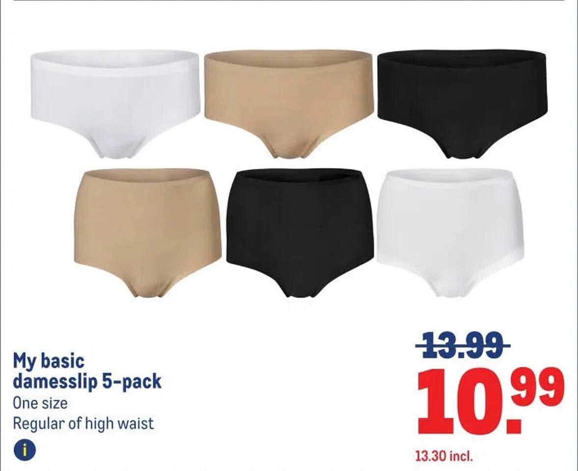 My basic damesslip 5-pack