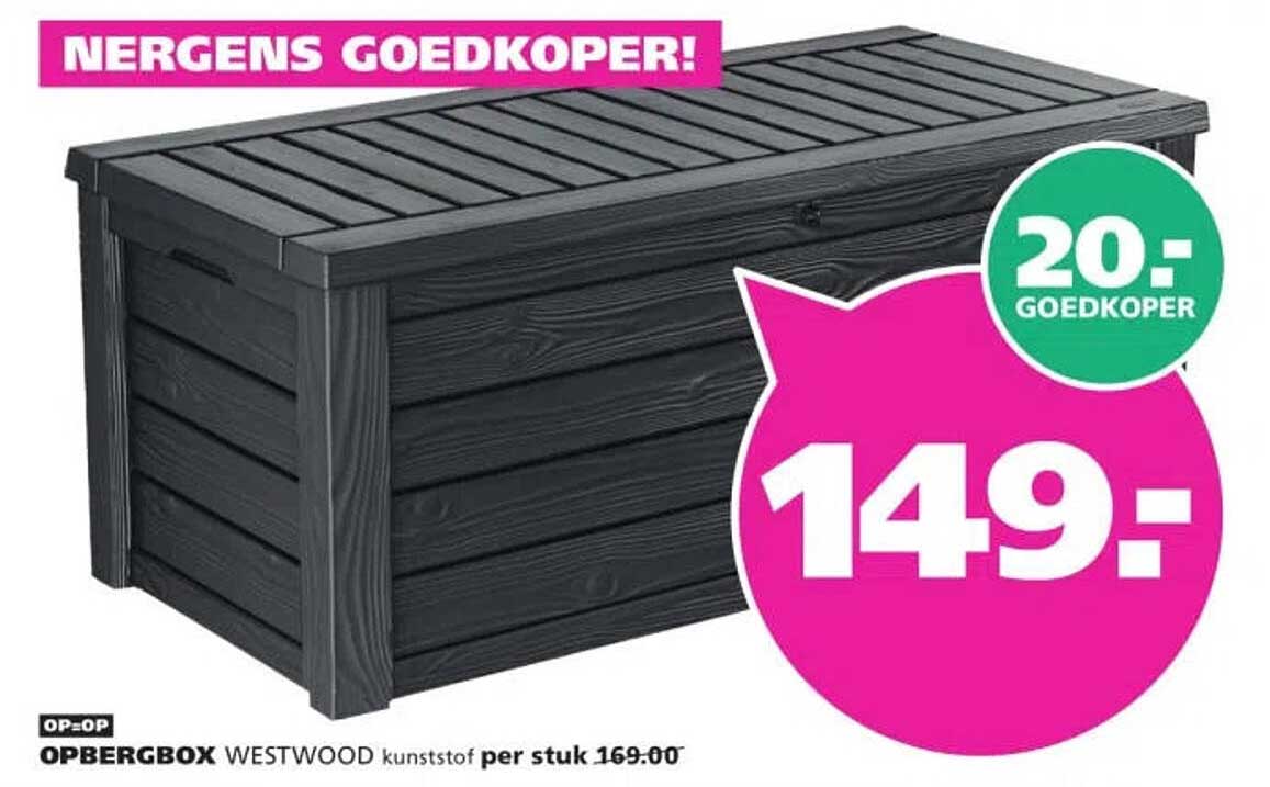 OPBERGBOX WESTWOOD kunststof per stuk