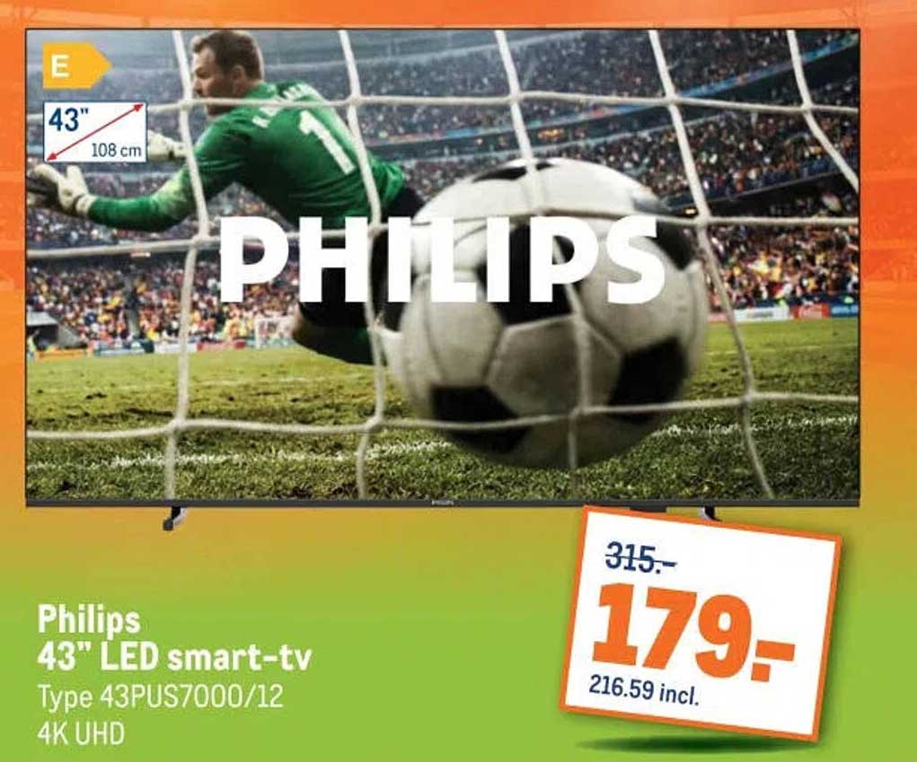 Philips 43" LED smart-tv Type 43PUS7000/12 4K UHD