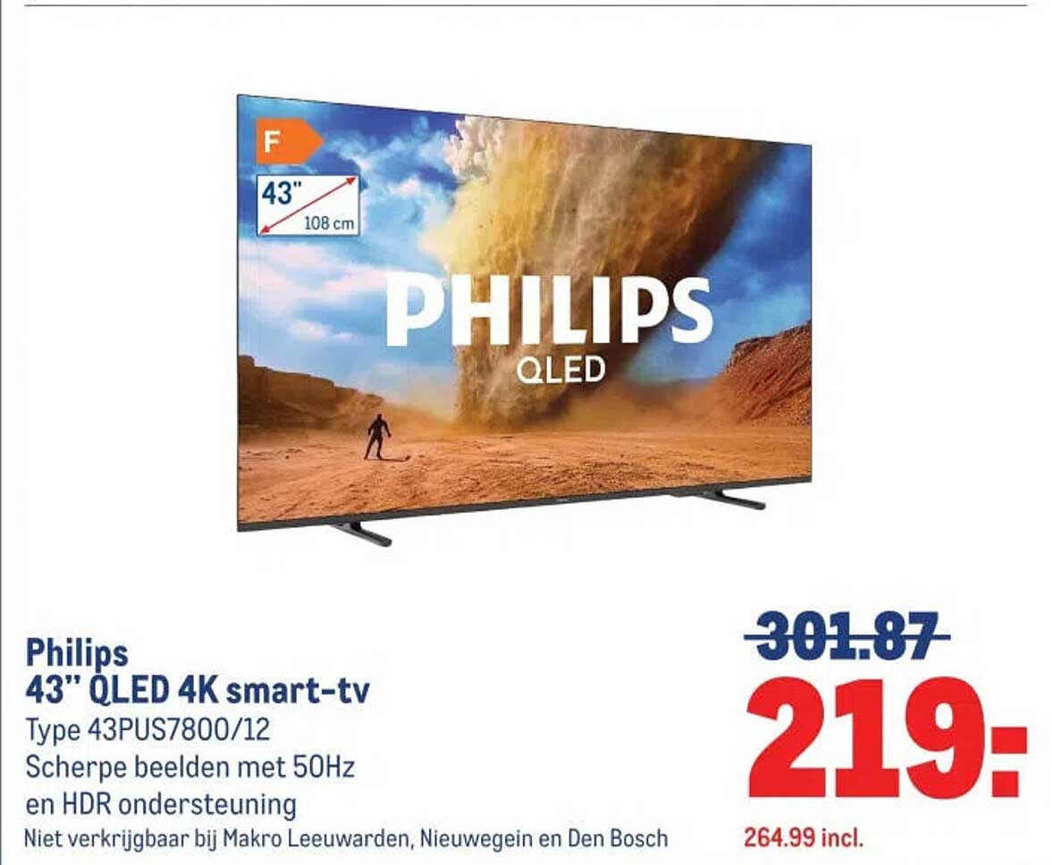 Philips 43'' QLED 4K smart-tv