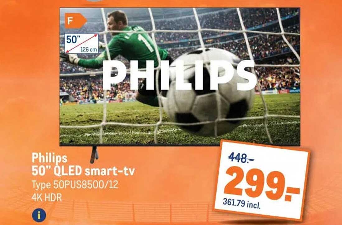 Philips 50" QLED smart-tv Type 50PUS8500/12 4K HDR
