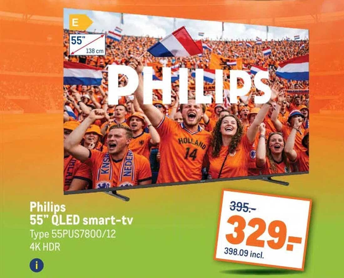 Philips 55" QLED smart-tv Type 55PUS7800/12 4K HDR