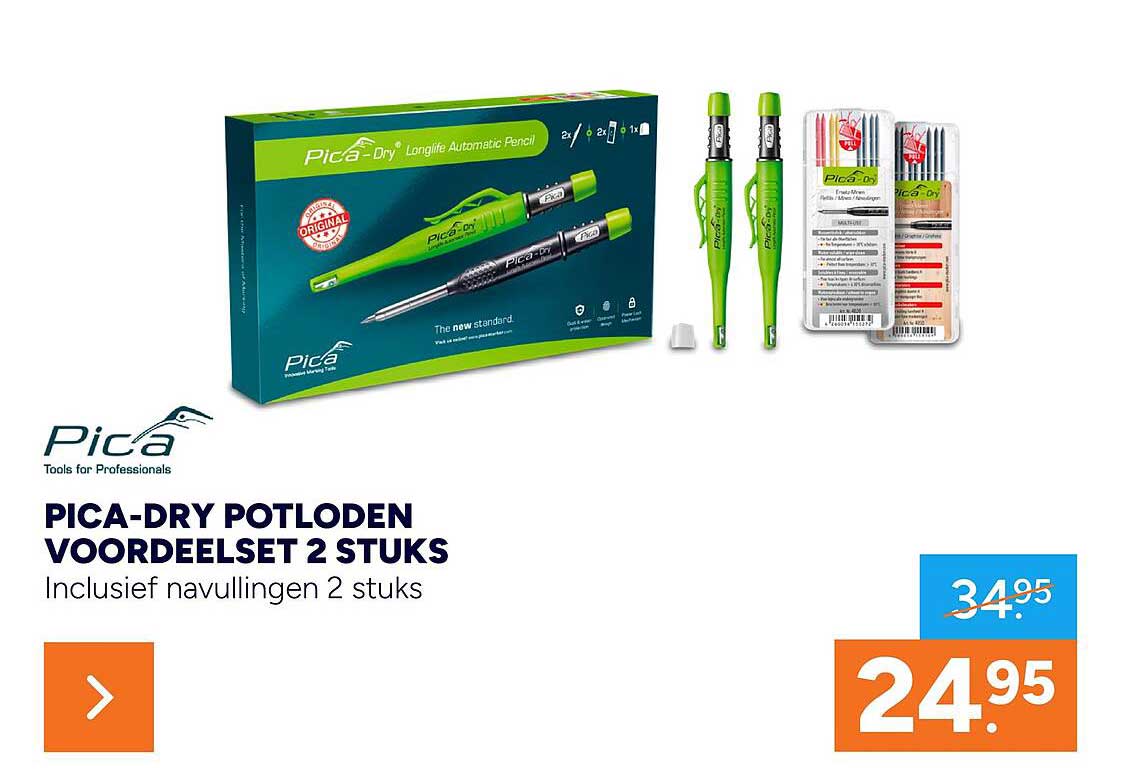 PICA-DRY POTLODEN VOORDEELSET 2 STUKS Inclusief navullingen 2 stuks