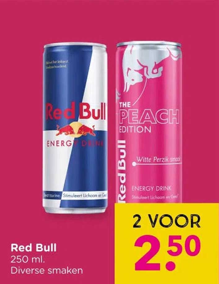 Red Bull 250 ml. Diverse smaken
